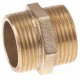 Equal hexagonal brass nipple - Male / Male