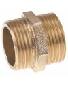 Equal hexagonal brass nipple - Male / Male