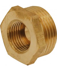 Hexagonal reduced bushing with gasket stop - M/F