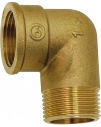 90° Brass street elbow - M/F