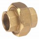 Brass Union - F/F - 3 pieces - Sphero conical gasket - Metal/Metal