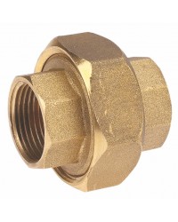 Brass Union - F/F - 3 pieces - Sphero conical gasket - Metal/Metal