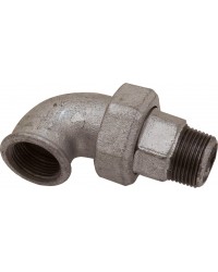 Union elbow - M/F - 3 Pieces - Taper seat - Galvanized Iron Cast