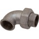 Union elbow - F/F - 3 Pieces -Taper seat - Galvanized Iron Cast