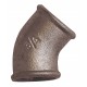 45° Elbow - F/F - Galvanized Iron Cast