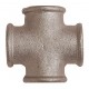 Equal Cross beaded - F/F/F/F - Galvanized Cast Iron