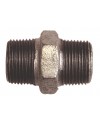 Hexagonal equal nipple - M/M - Galvanized Cast Iron