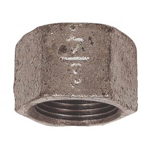 Female hexagonal cap beaded - Galvanized Cast Iron