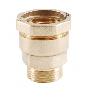 Straight brass coupling - PE / Male