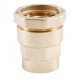 Straight brass coupling - PE / Female