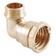 Male 90° brass elbow - PE / male