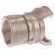 Aluminium Guillemin coupling - Female threaded with locking ring