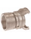 Aluminium Guillemin coupling - Female threaded with locking ring