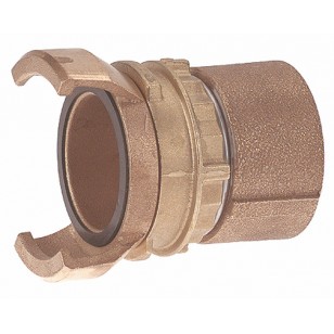 Raccord guillemin bronze - Femelle avec verrou