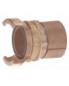 Raccord guillemin bronze - Femelle avec verrou