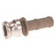 Adaptor for hose pipe - Type E - Aluminium