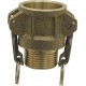 Male coupler - Type B - NBR Gaskets - Brass