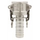 Coupleur cannelé - Type C - Joints NBR - Inox 316