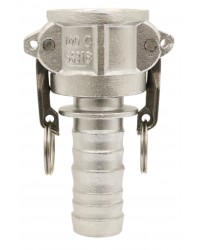 Coupleur cannelé - Type C - Joints NBR - Inox 316