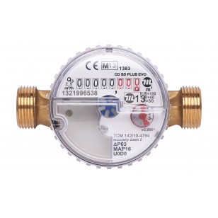 Divisional water meter - Hot water - Pre-equipped for telelifting