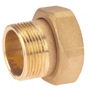 2 pieces fitting - Male / Swivel nut - Short model