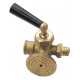 Valve with flange for pressure gauge - M/F