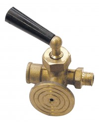 Valve with flange for pressure gauge - M/F