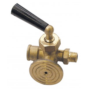 Valve with flange for pressure gauge - M/F