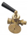 Valve with flange for pressure gauge - M/F