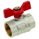 Brass ball valve - F / F - ''Etoile'' series- Standard bore - Butterfly red handle