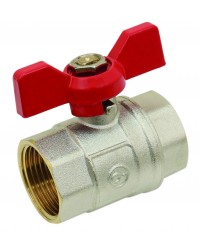 Brass ball valve - F / F - ''Etoile'' series- Standard bore - Butterfly red handle