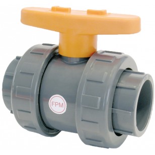 PVC ball valve - "Industrial series" - FPM ball seal - To bond