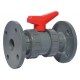 PVC ball valve - "Industrial series" - EPDM ball seal - With PN 10/16 flanges