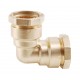 90° brass elbow - PE / PE