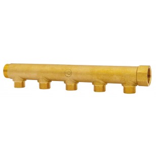 Brass manifold - M/F 3/4'' - Male 1/2'' Start