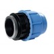 Female threaded polypropylene adaptor for PE pipe with reinforced stainless steel cap