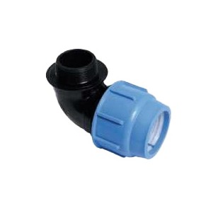 male 90° Polypropylene elbow for PE pipe