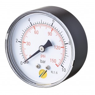 Pressure gauge - ABS casing - Class 1.6 - Conical Brass axial fitting 1/4G - Ø 63