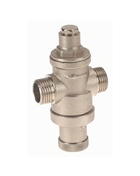 Pressure reducing valve - Brass hot forged piston type - "Mignon series" - Male / Male - Nickeled brass