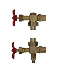 Brass water gauge with needle valve