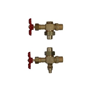 Brass water gauge with needle valve