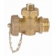 Packed plug valve - Male / Female - With PVC cap and chain