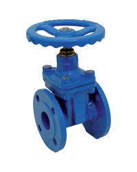 Flanged gate valve with rubber wedge - PN16 - "Short series" F4