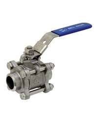 Stainless steel ball valve - 3 pieces - Full bore- Butt Welding