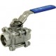 Stainless steel ball valve - 3 pieces - Full bore - Socket Welding