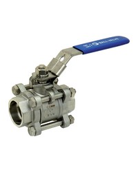 Stainless steel ball valve - 3 pieces - Full bore - Socket Welding