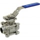 Stainless steel ball valve - 3 pieces - Full Bore - Butt weldind - ISO 5211 platinum