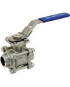 Stainless steel ball valve - 3 pieces - Full Bore - Butt weldind - ISO 5211 platinum