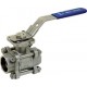 Stainless steel ball valve - 3 pieces - Full Bore - Socket welding - ISO 5211 platinum