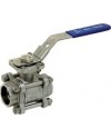 Stainless steel ball valve - 3 pieces - Full Bore - Socket welding - ISO 5211 platinum